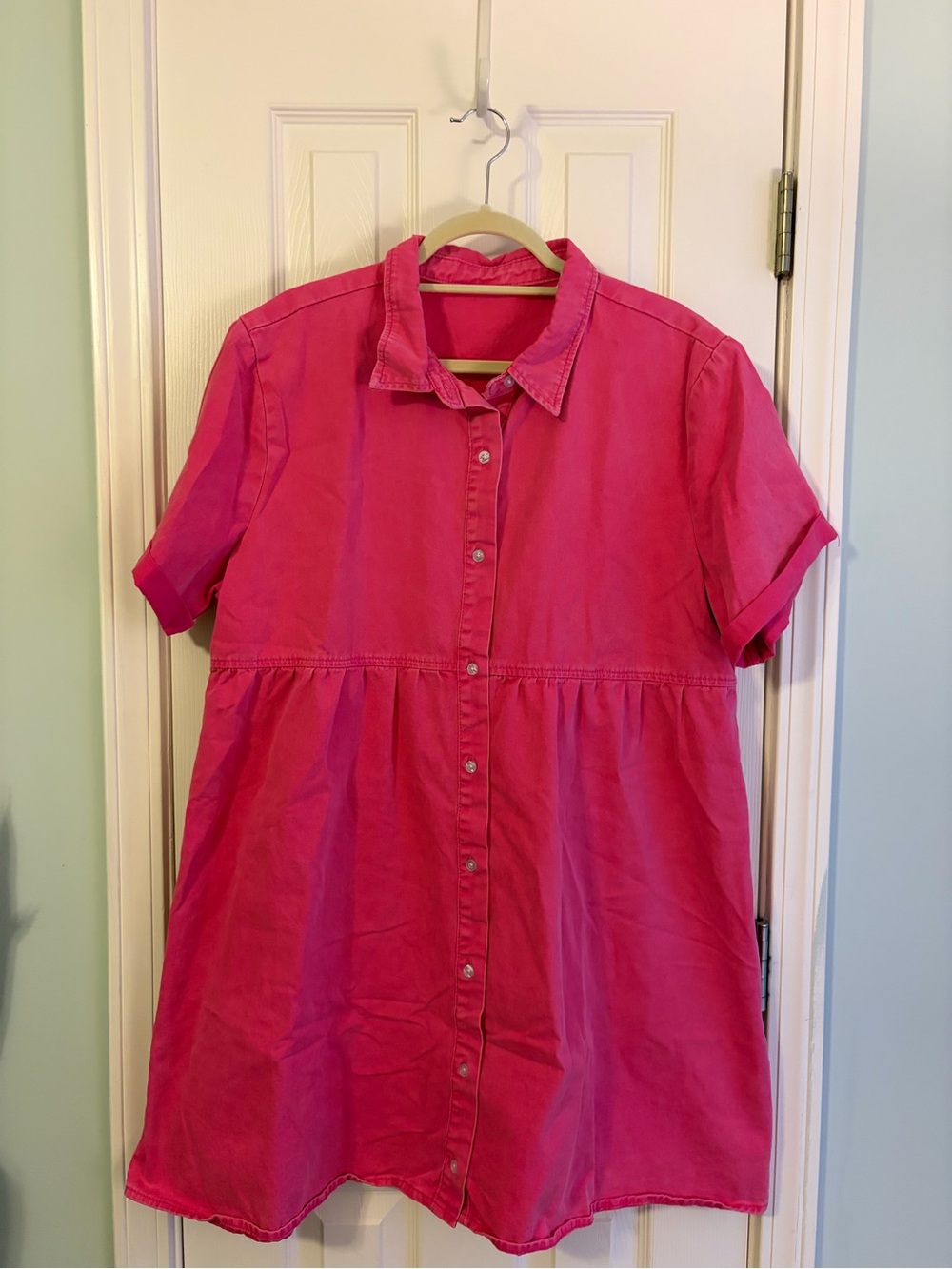 Pink Denim Dress